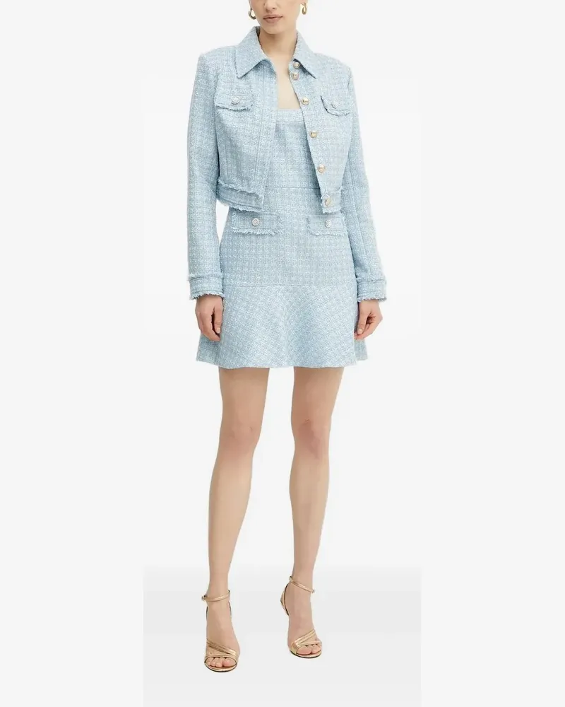 Guess Eco Daphne Minikleid mit Tweed-Tasche - Blau Blau