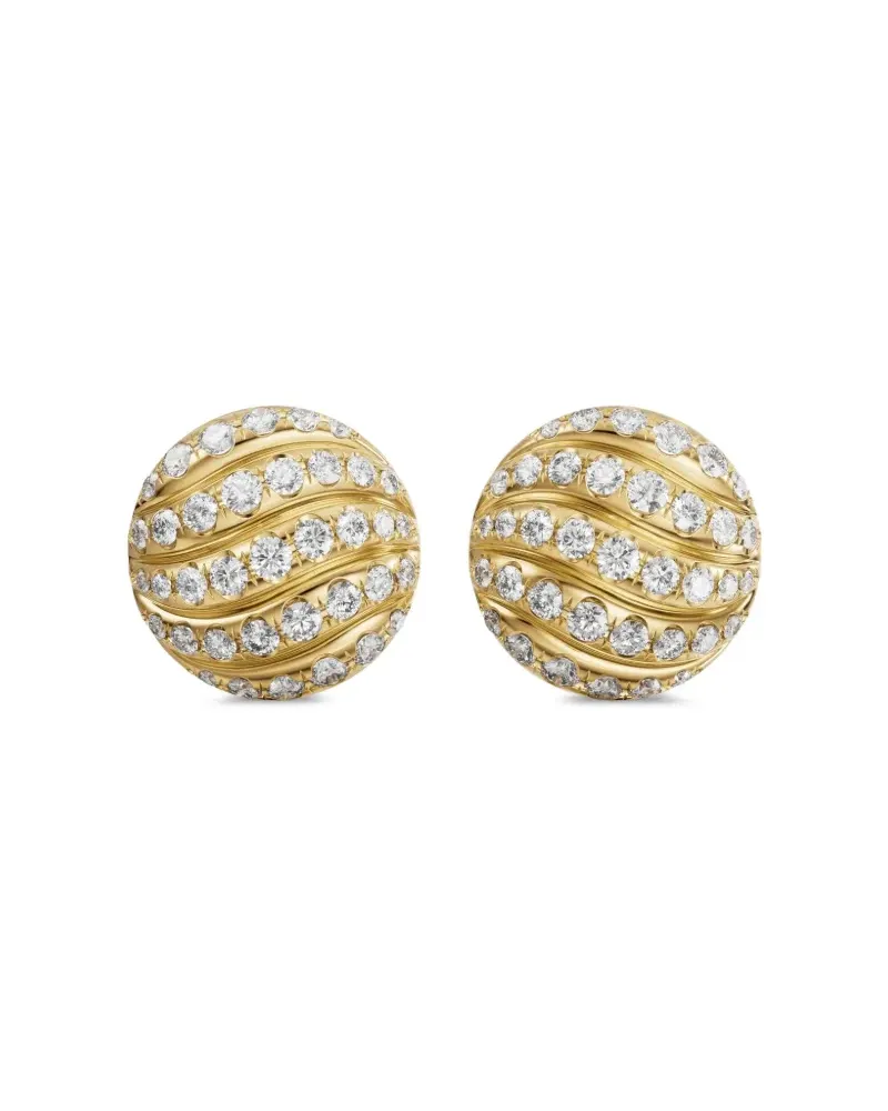 David Yurman Sculpted Cable Ohrringe mit Diamanten - Gold Gold