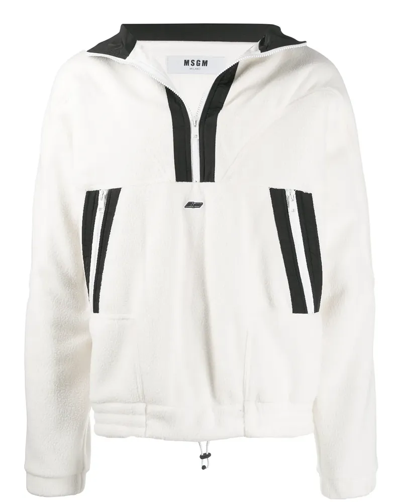 MSGM Sweatshirt mit Streifen - Weiß Weiß