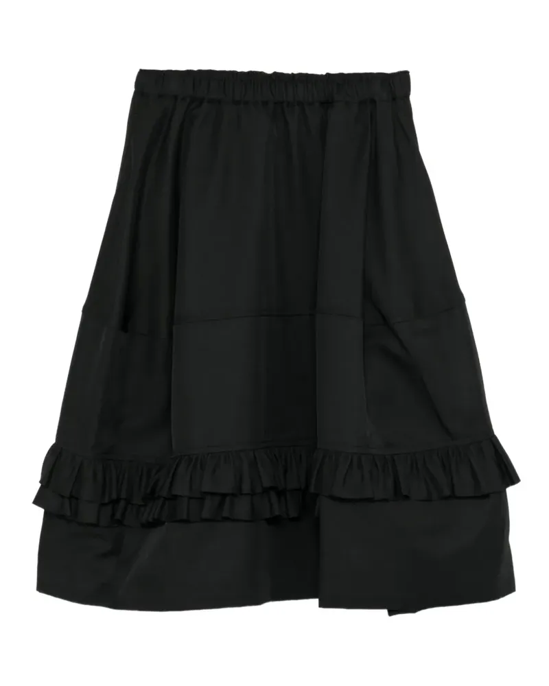 Comme des Garçons frilled midi skirt - Schwarz Schwarz