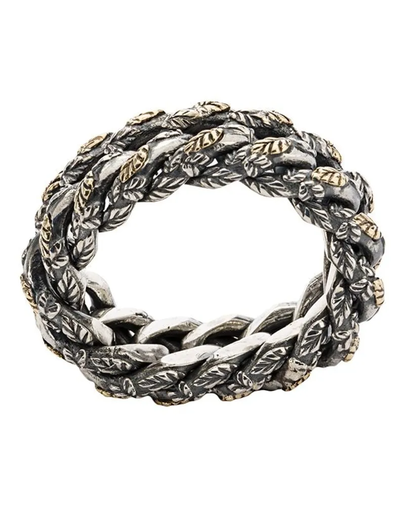 Ugo Cacciatori Ring mit verflochtenem Design - Silber Silber