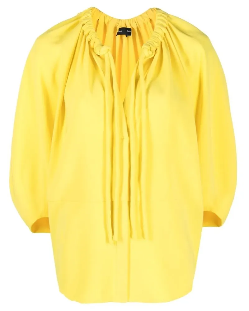 Proenza Schouler Geraffte Bluse - Gelb Gelb