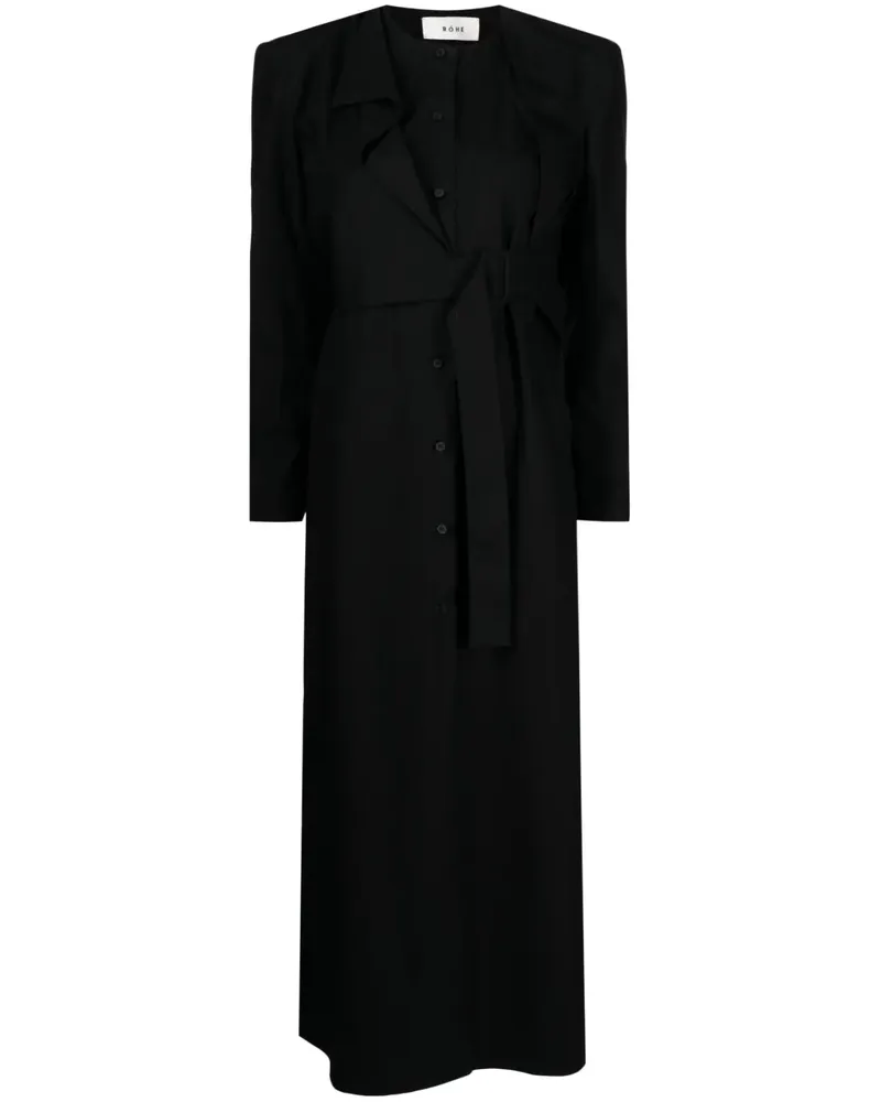 Róhe Klassischer Maxikleid - Schwarz Schwarz