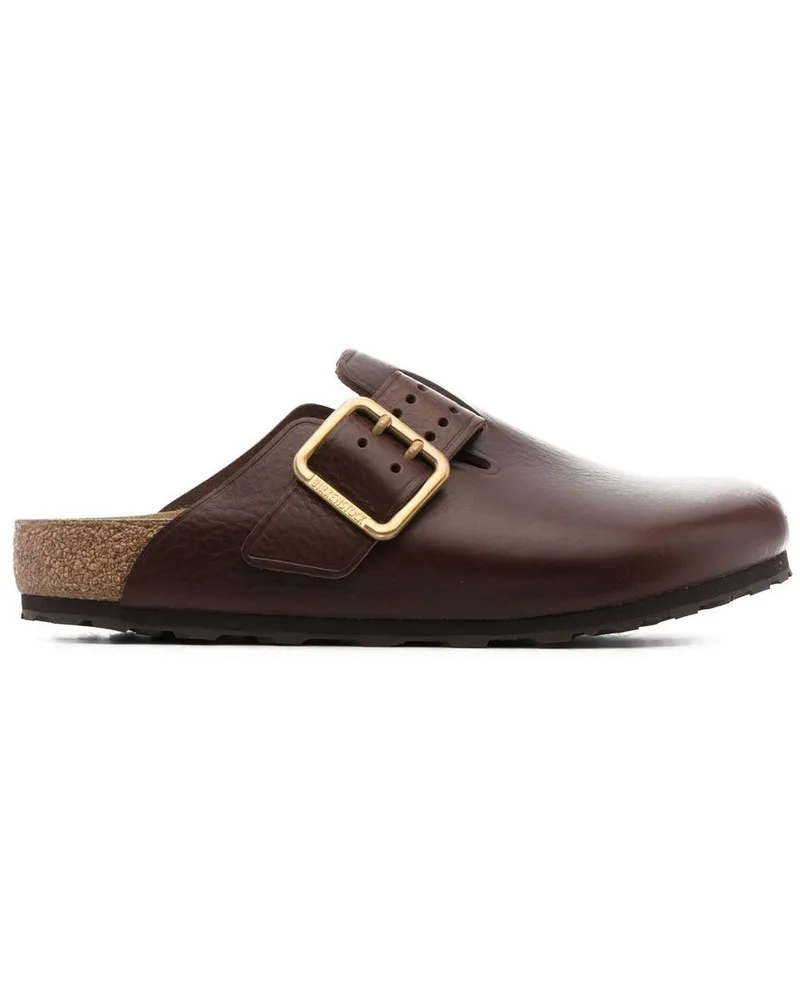 Birkenstock Boston leather clogs Braun