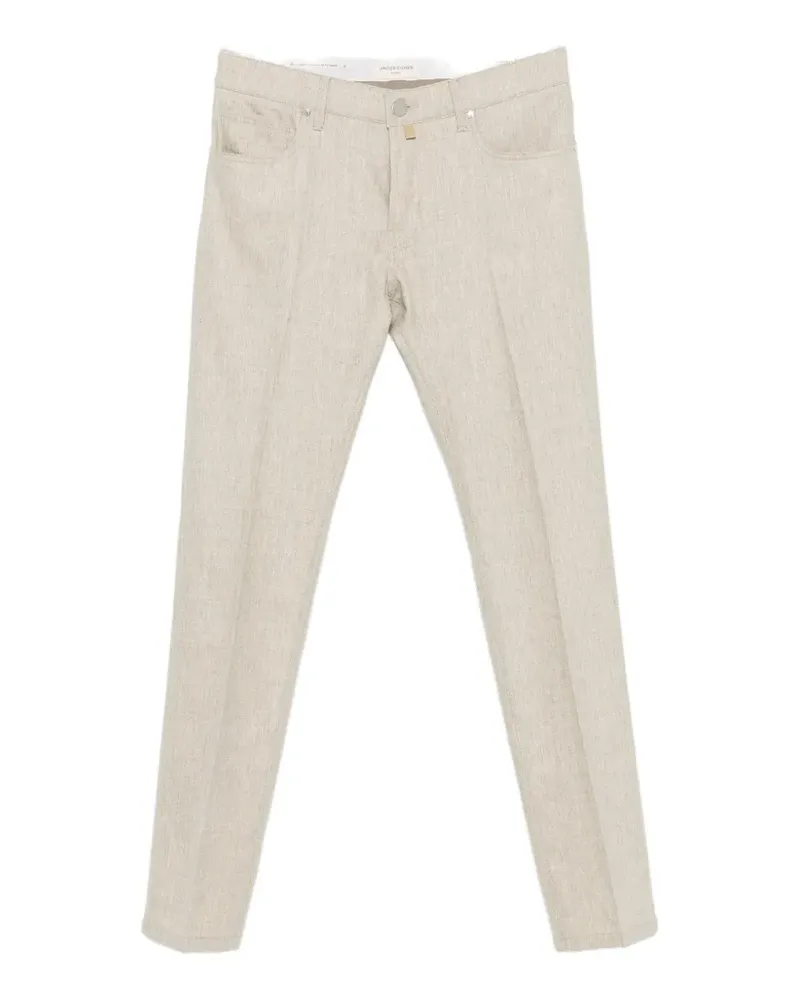 Jacob Cohën straight-leg wool trousers - Nude Nude
