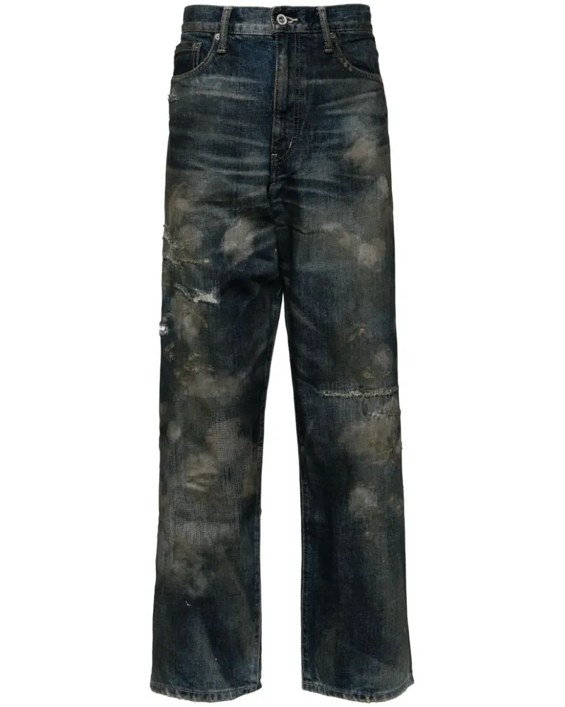 Neighborhood Weite SAVAGE DP Jeans Blau