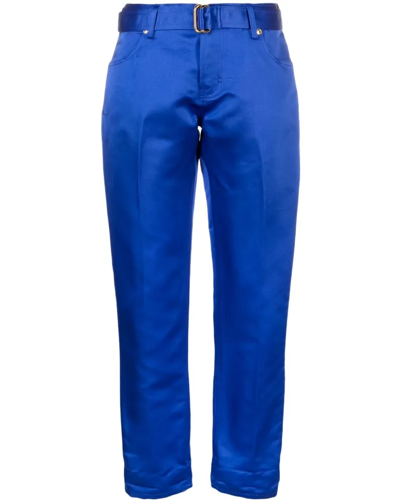 Tom Ford Cropped-Hose aus Satin - Blau Blau