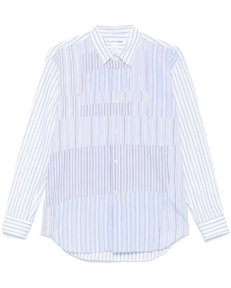 Comme des Garçons Gestreiftes Hemd - Blau Blau