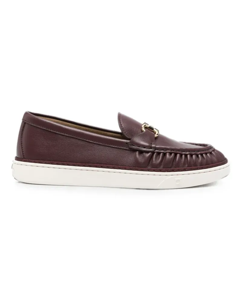 Ferragamo Gancini ruched loafers - Braun Braun