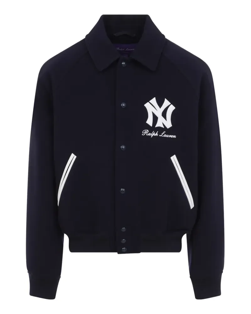 Ralph Lauren x New York Yankees logo-embroidered wool bomber jacket - Blau Blau