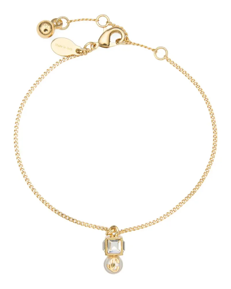Jimmy Choo pearl cube bracelet - Gold Gold