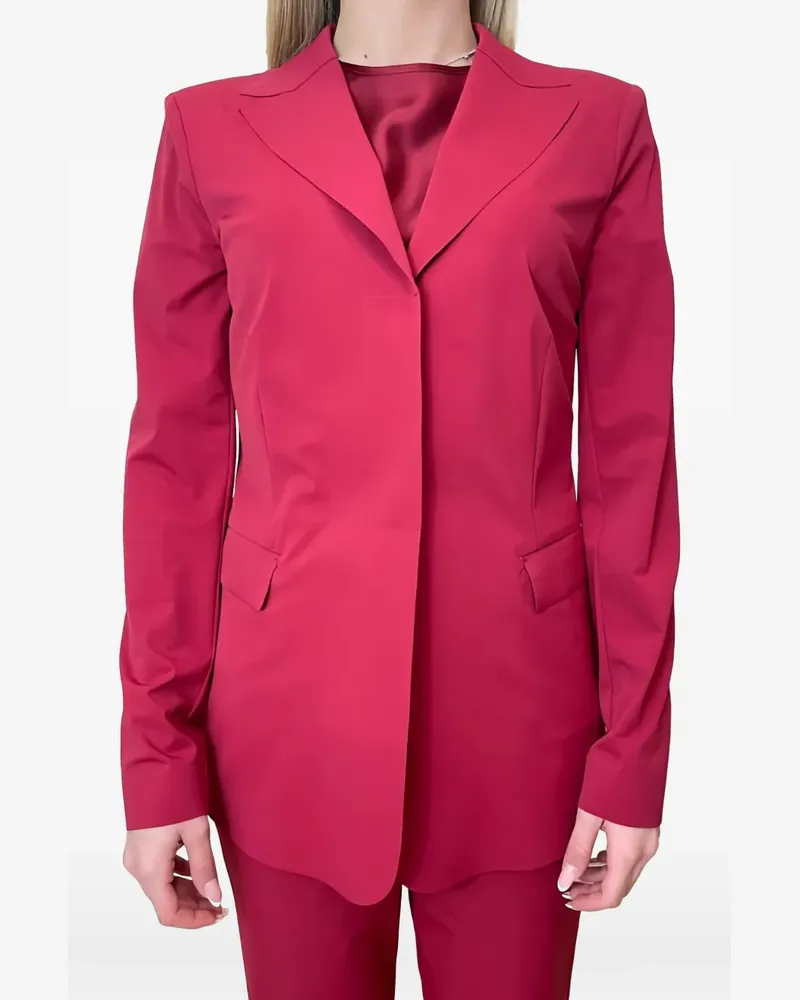 Max Mara Jacke mit Reverskragen und Klappentasche - Rot Rot