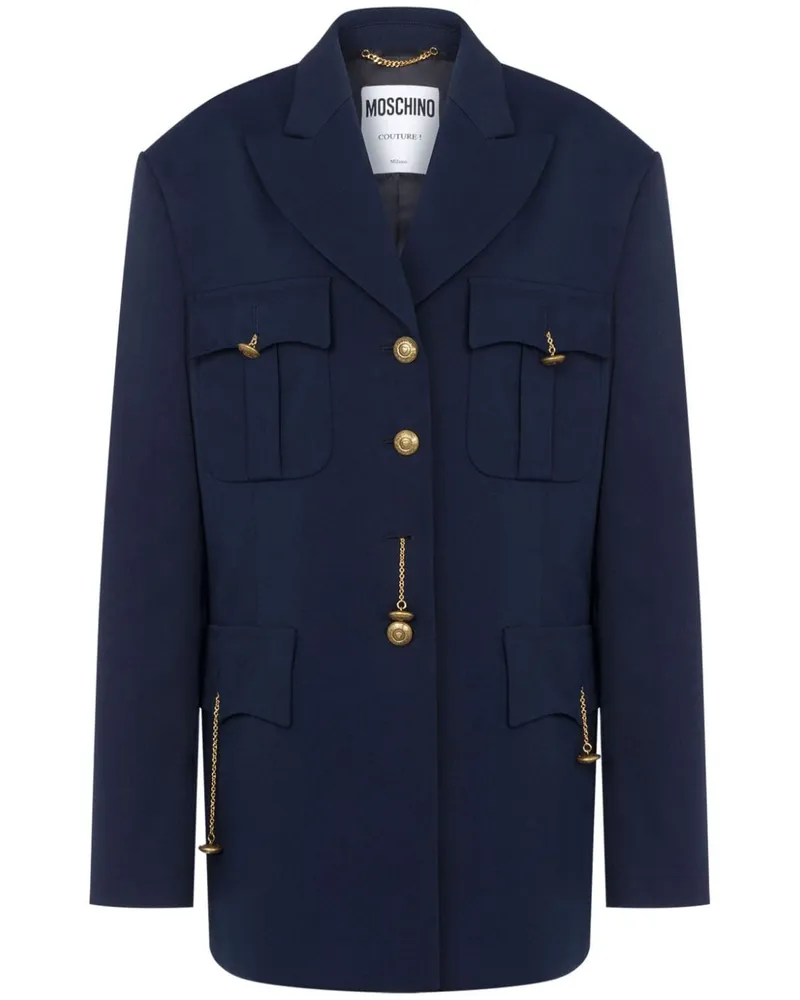 Moschino Mantel mit spitzem Revers - Blau Blau