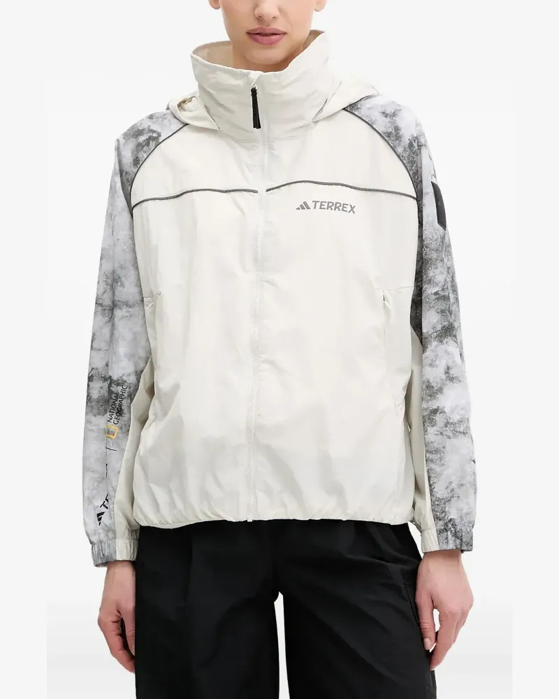 adidas x National Geographic Terrex WIND.RDY Jacke - Weiß Weiß