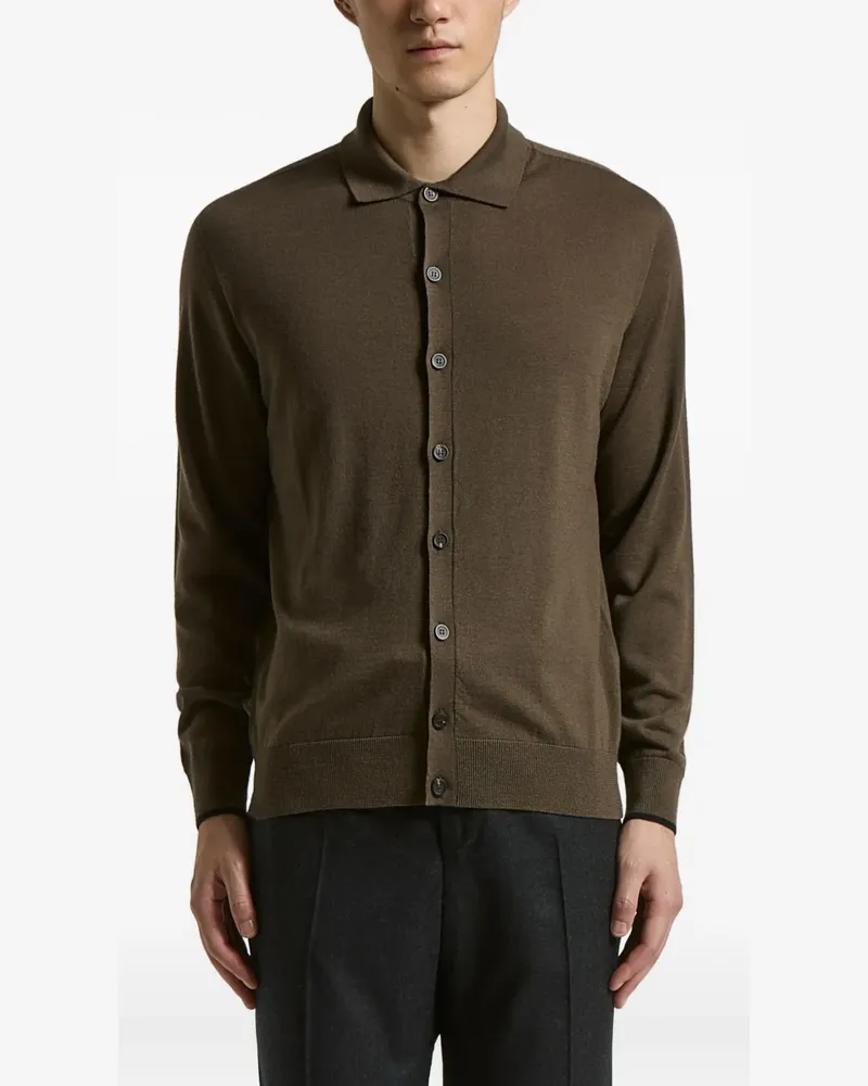 Peserico Cardigan mit Knopfverschluss - Braun Braun