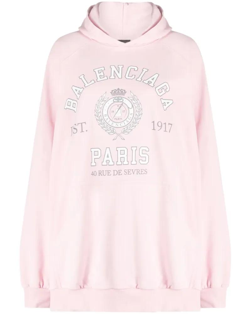 Balenciaga Hoodie mit Logo-Print - Rosa Rosa
