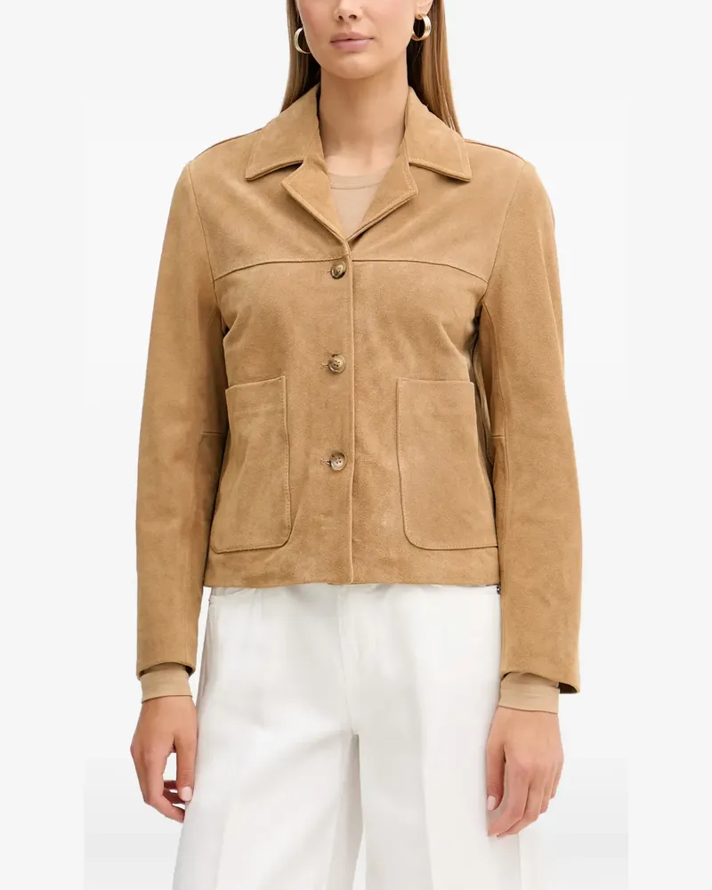 VICOLO button-up patch-pocket jacket - Nude Nude