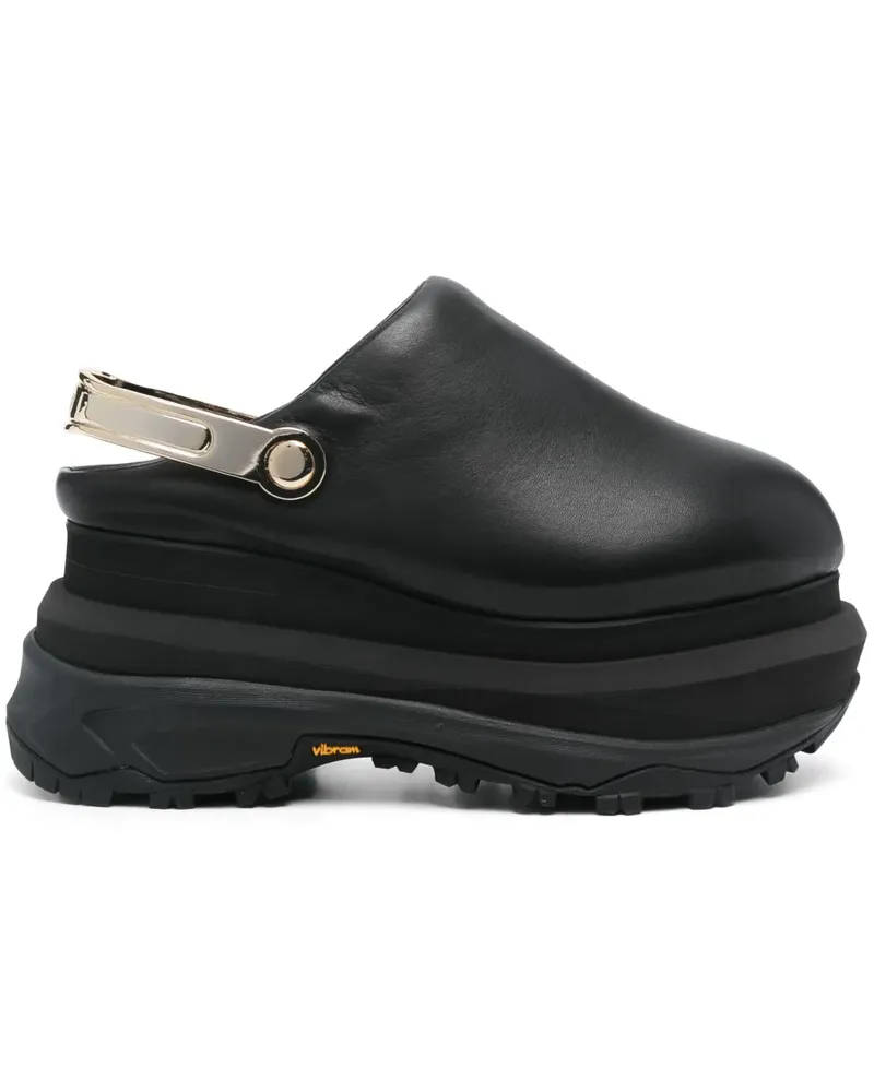 Sacai Sabot Wedge-Mules - Schwarz Schwarz