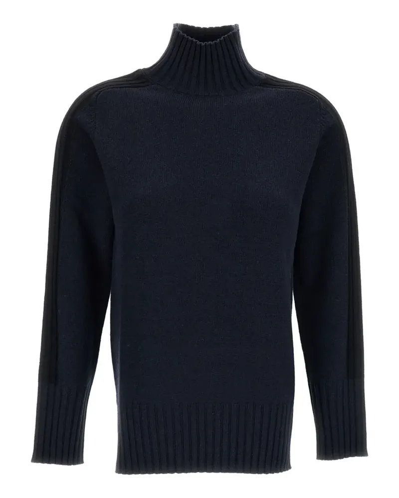 Lorena Antoniazzi Rollkragenpullover mit geripptem Besatz - Blau Blau