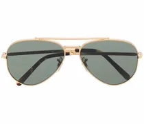 Getönte Pilotenbrille - Gold