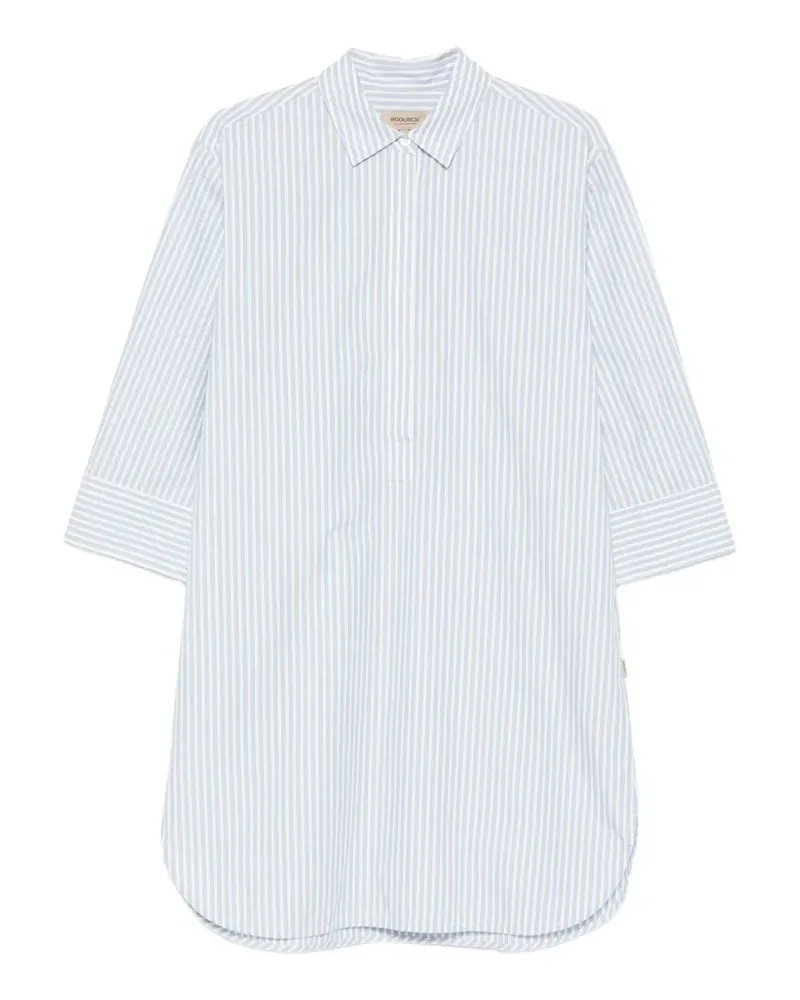 Woolrich striped shirt midi dress - Blau Blau