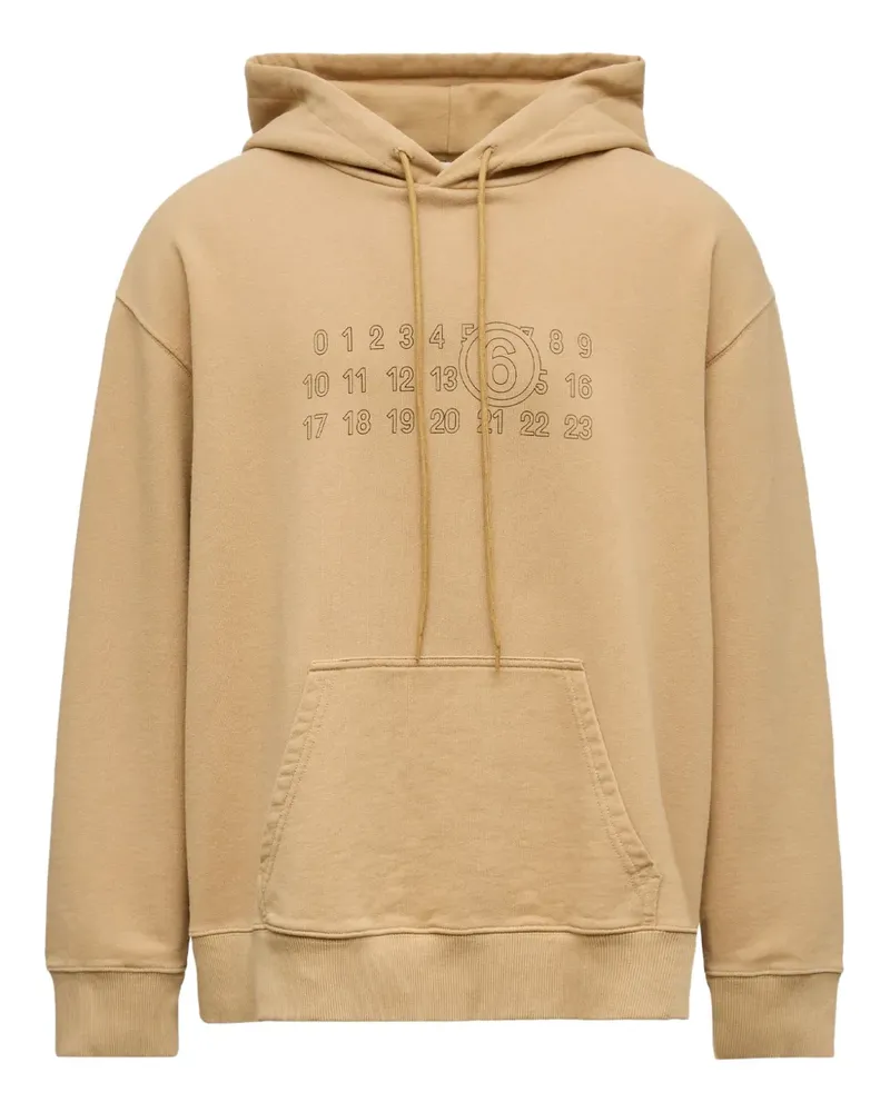 Maison Margiela Hoodie mit grafischer Stickerei - Nude Nude