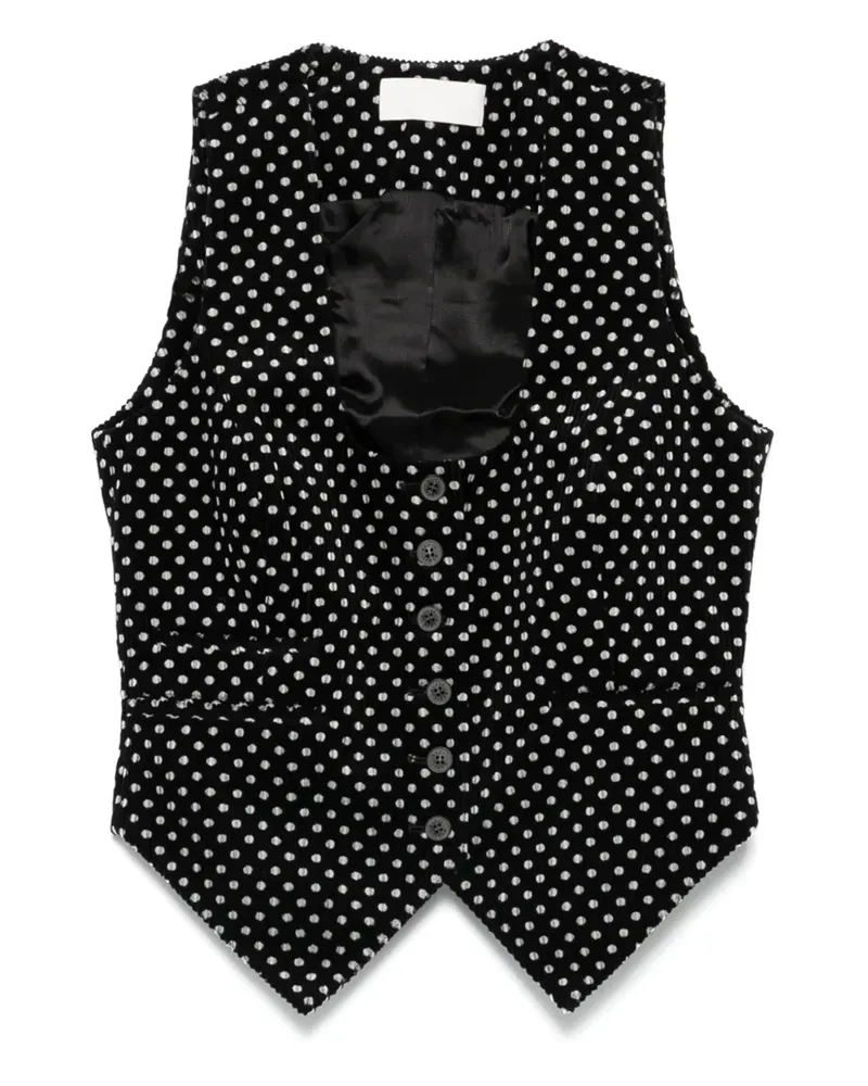 RACIL Nadia Weste mit Polka Dots - Schwarz Schwarz