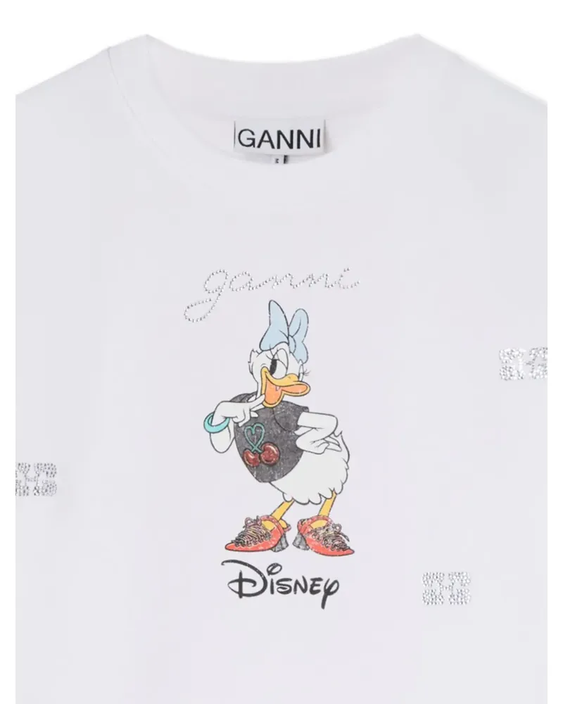 Ganni x Disney T-Shirt mit grafischem Print - Weiß Weiß