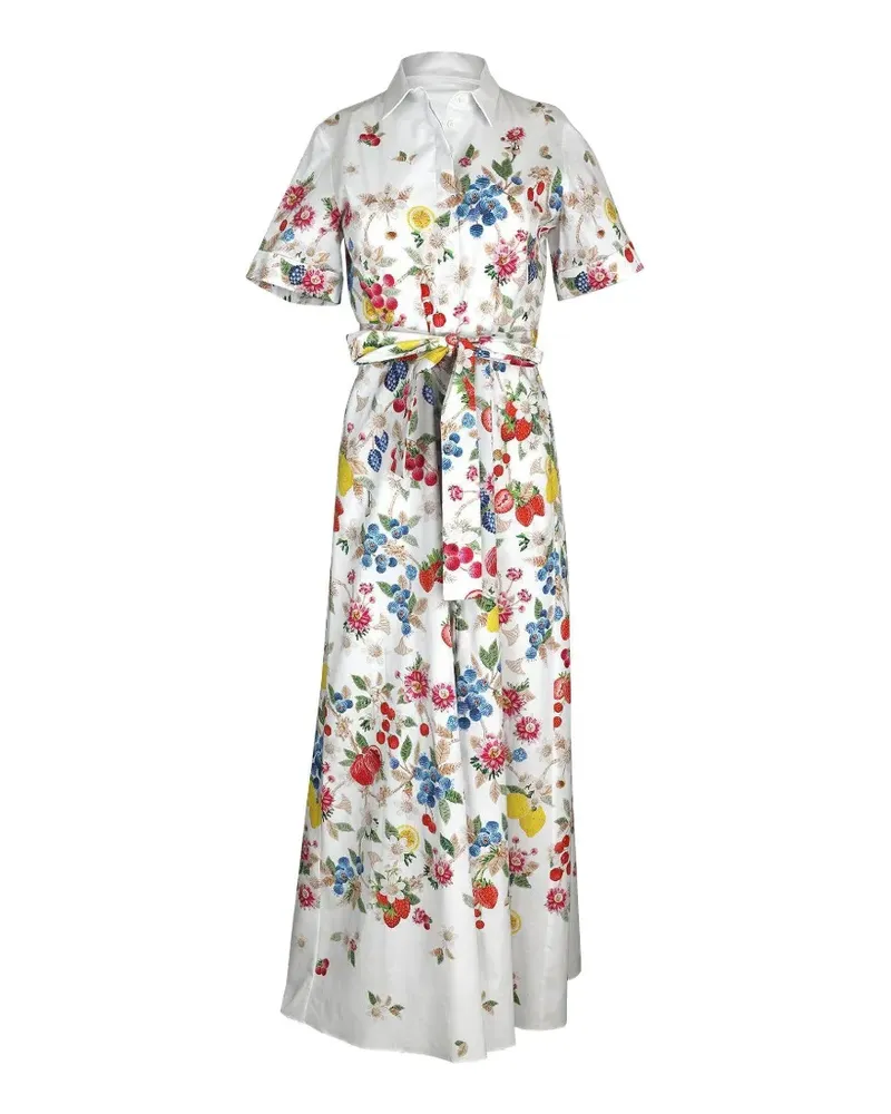 Mary Katrantzou Como Maxikleid mit Früchte-Print - Weiß Weiß