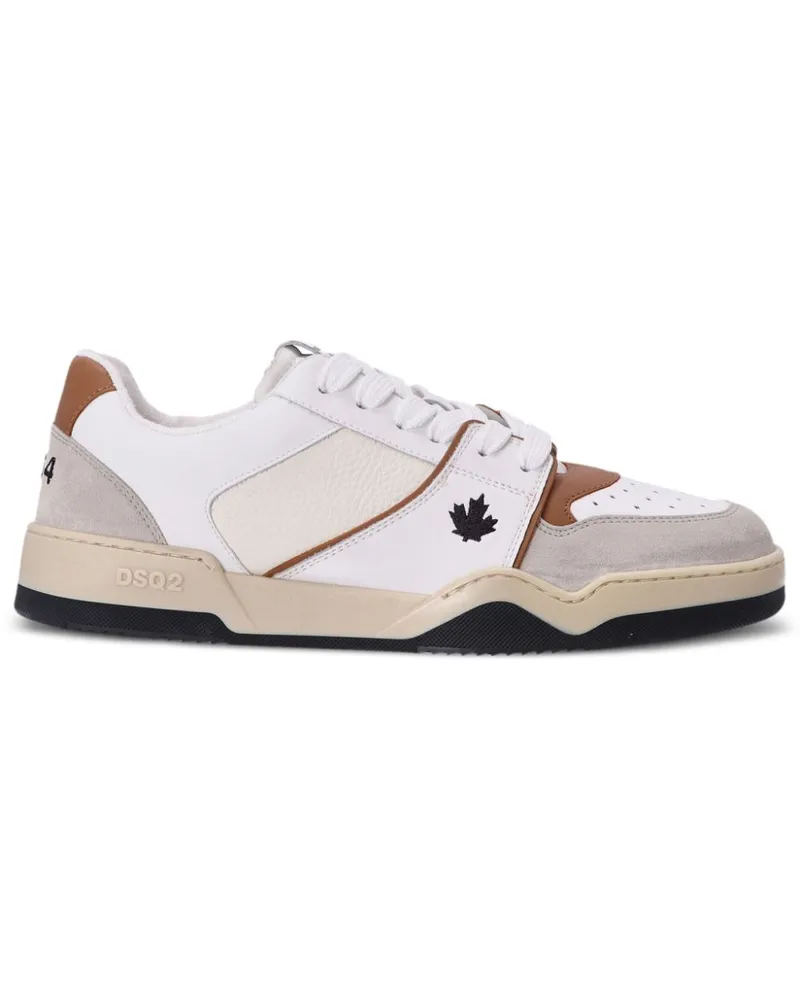 Dsquared2 Spiker Sneakers mit Blattstickerei - Weiß Weiß