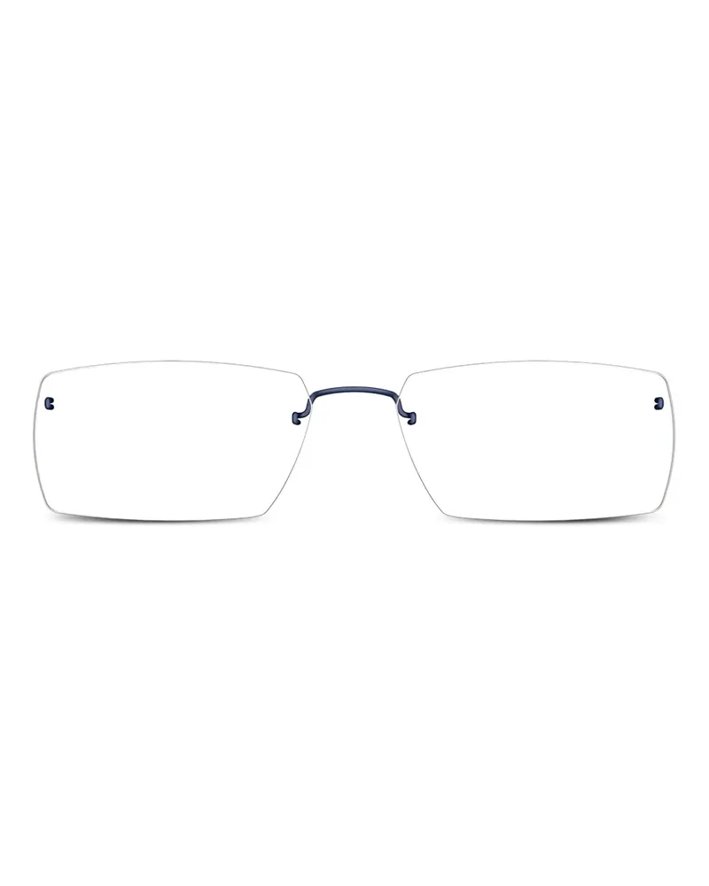 Lindberg Rahmenlose Brille mit eckigen Gläsern - Blau Blau