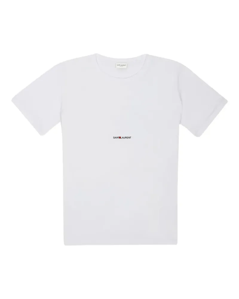 Saint Laurent logo-detail T-shirt - Weiß Weiß