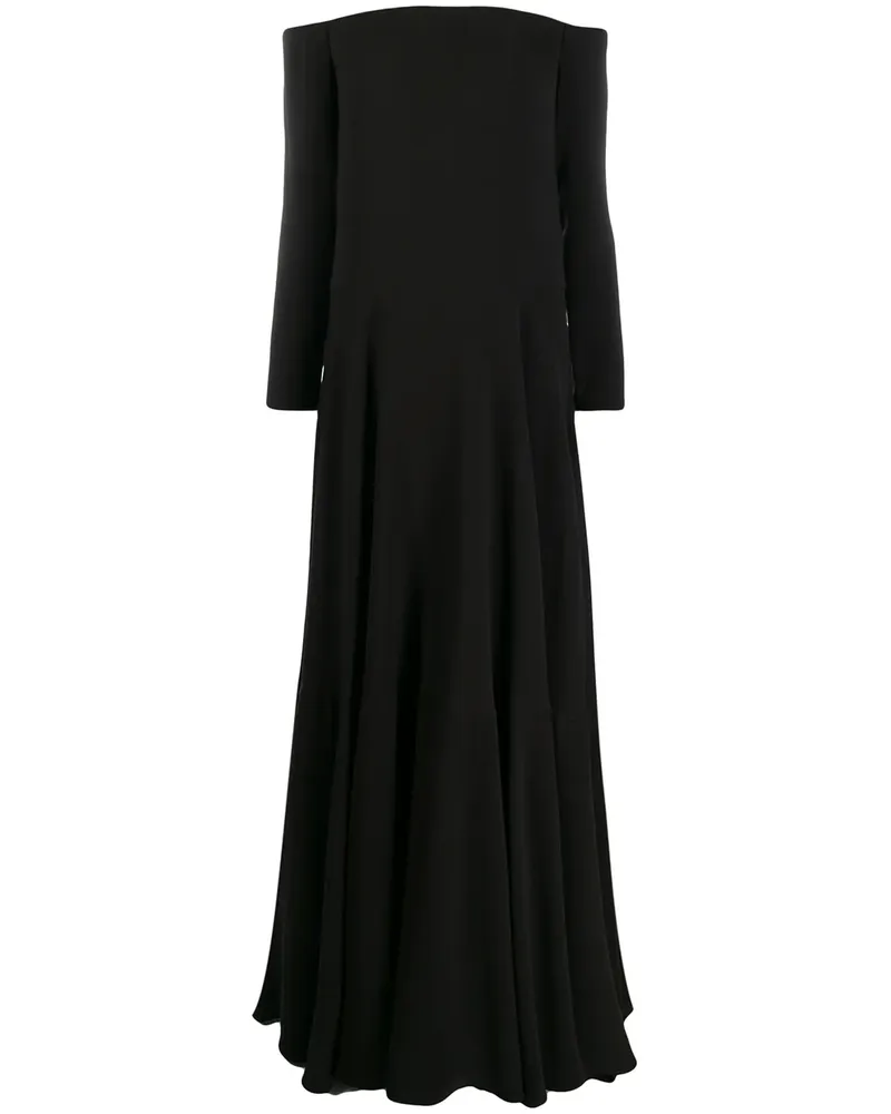 Valentino Garavani Schulterfreies Maxikleid - Schwarz Schwarz