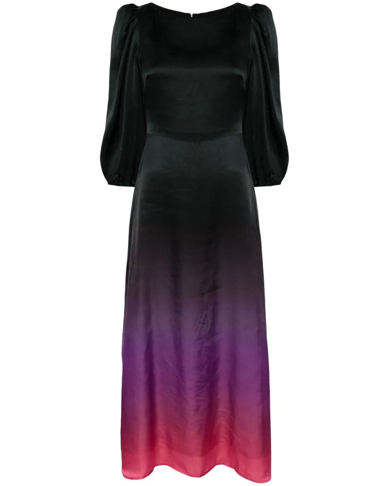 Olivia Rubin Satin-Maxikleid mit Farbverlauf-Effekt - Schwarz Schwarz