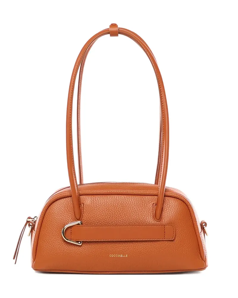 Coccinelle Schultertasche aus gekörntem Leder - Braun Braun