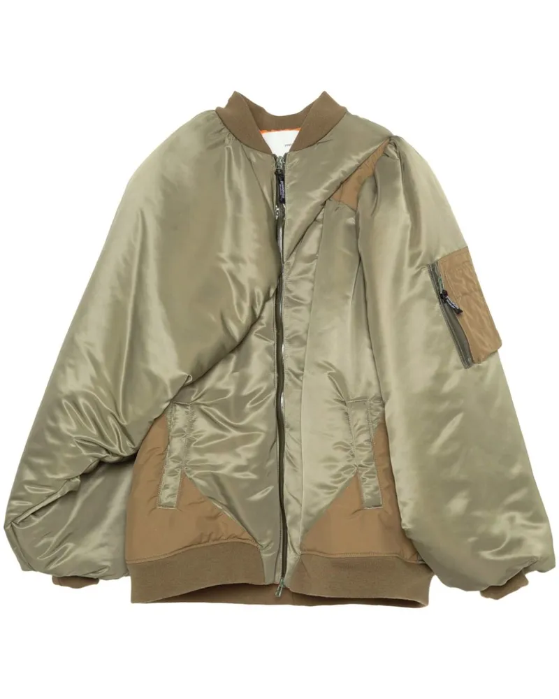 Yoshio Kubo Jacke in Satinoptik - Grün Grün