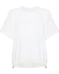 Sacai T-Shirt mit Kordelzug Weiß