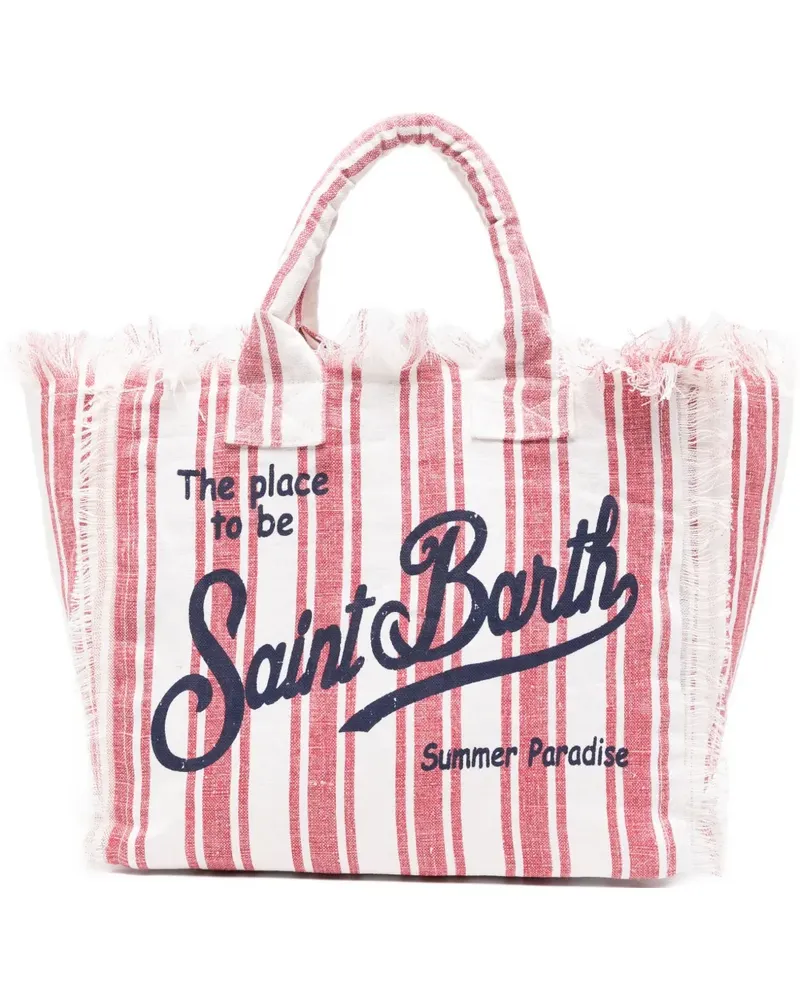 MC2 Saint Barth Gestreifter Vanity Tote Bag - Nude Nude