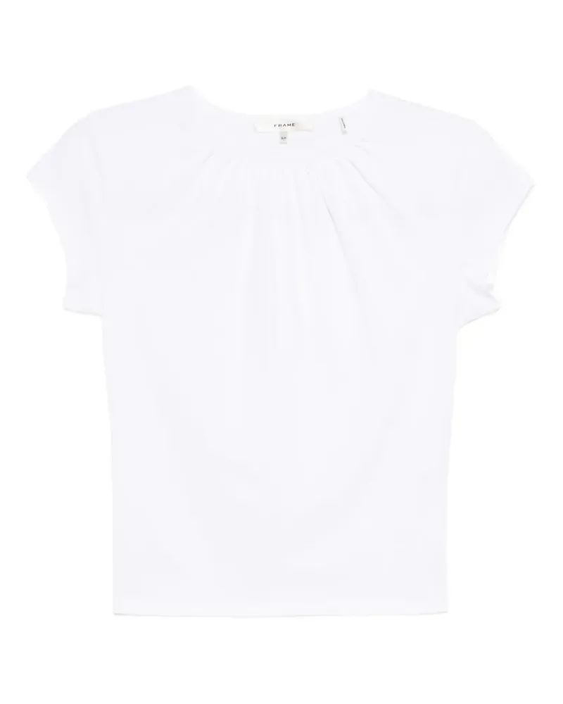 Frame Denim The Gathered T-Shirt - Weiß Weiß