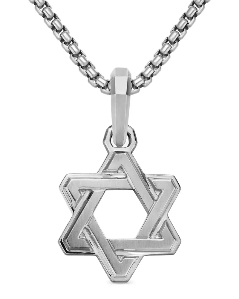 David Yurman Deco Star of David Sterlingsilber-Anhänger 24mm Silber