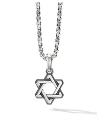 David Yurman Deco Star of David Sterlingsilber-Anhänger Silber