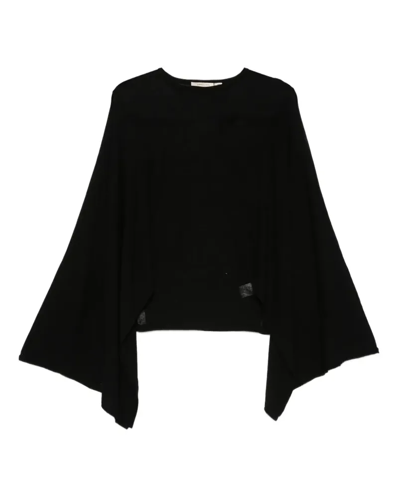 Paloma Wool draped-sleeve T-shirt - Schwarz Schwarz