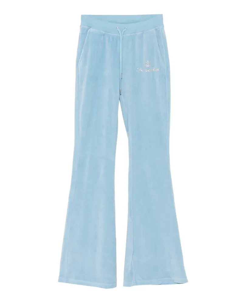 SPORTY & RICH x Juicy Couture rhinestone-embellished track pants - Blau Blau