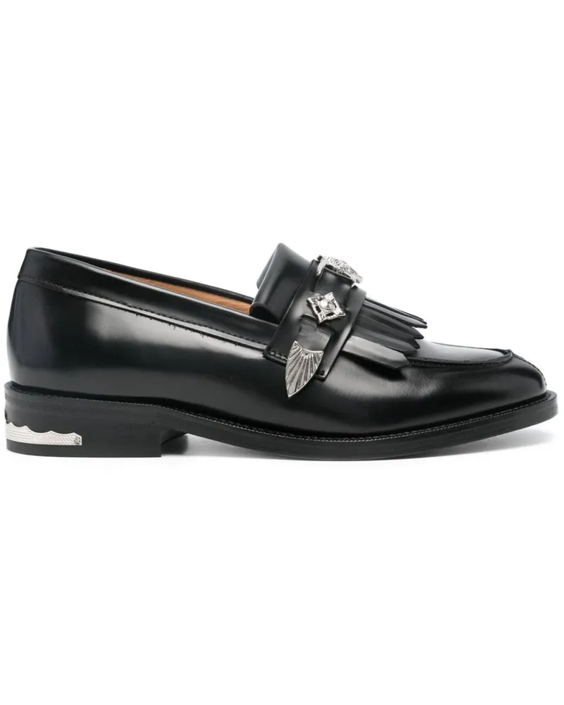 Toga Loafer mit Nieten Schwarz