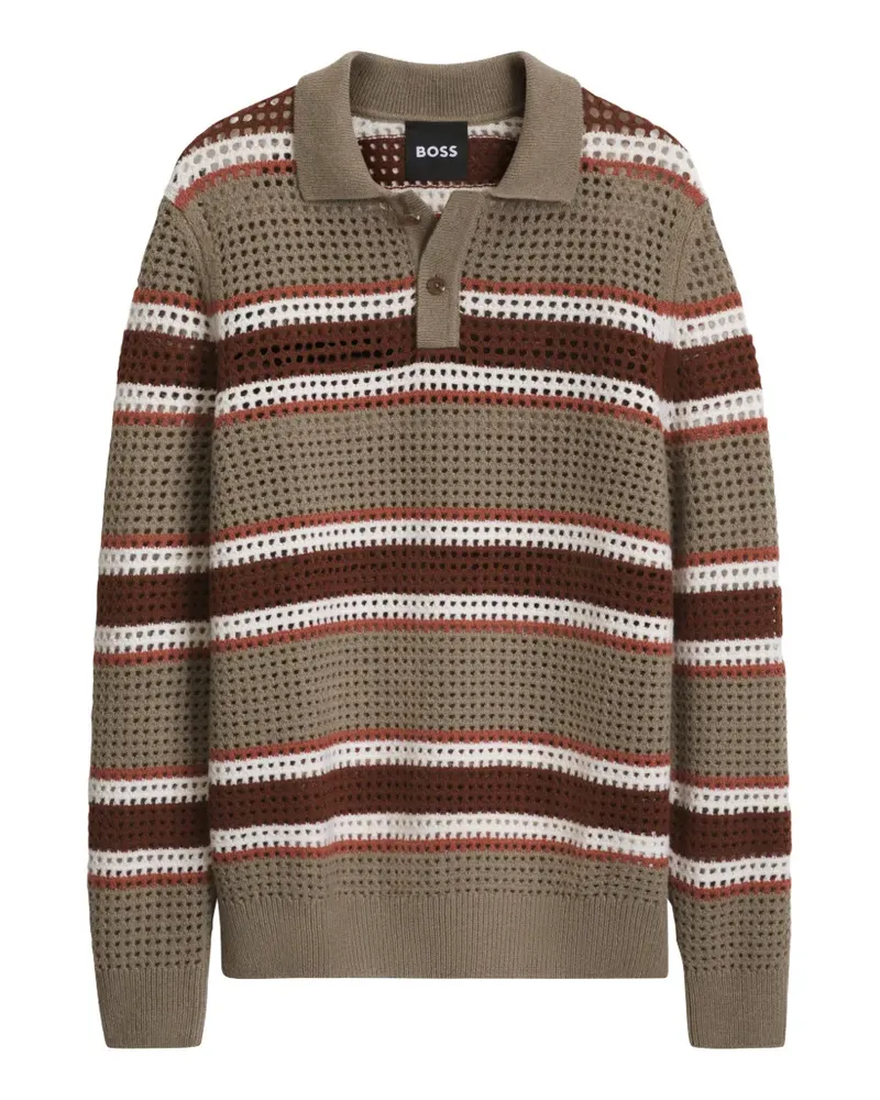 HUGO BOSS Rugby-Pullover mit lockerem Schnitt - Nude Nude