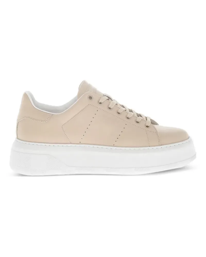 Woolrich low-top leather sneakers - Nude Nude
