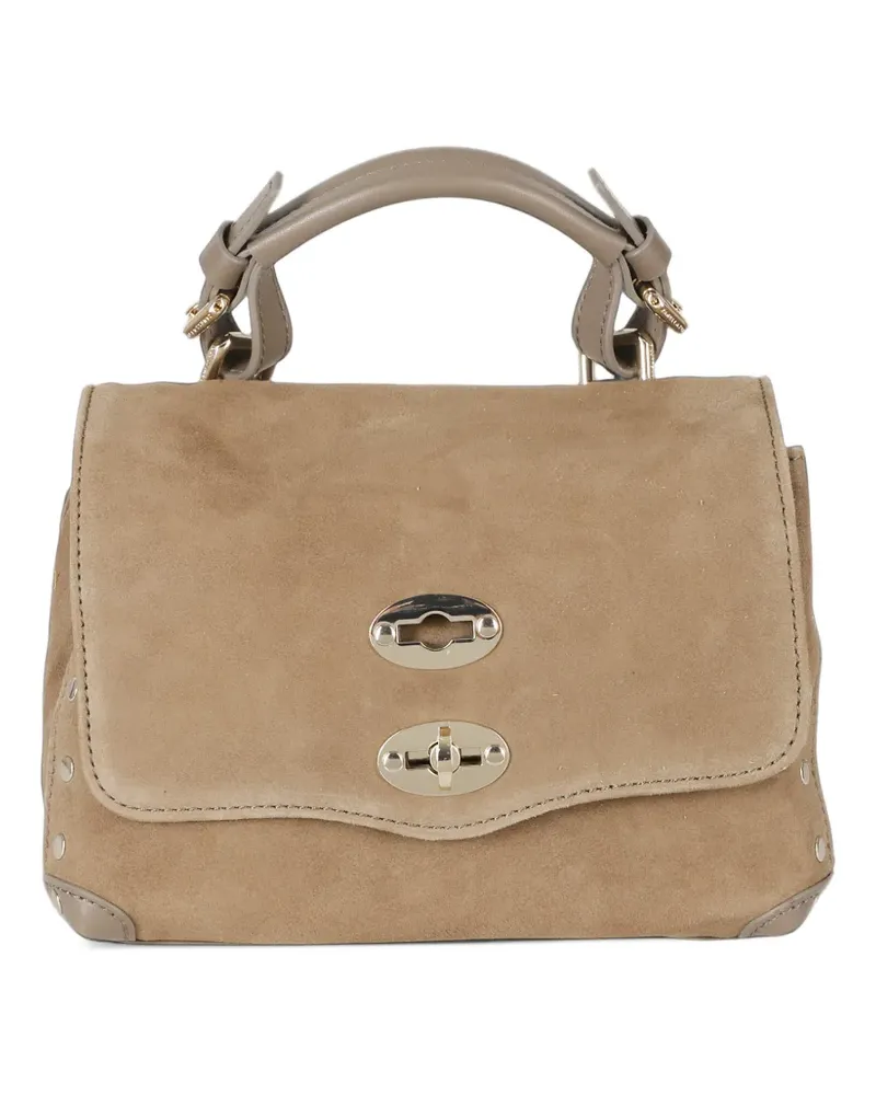 Zanellato S Postina stud-embellished leather tote bag - Grün Grün