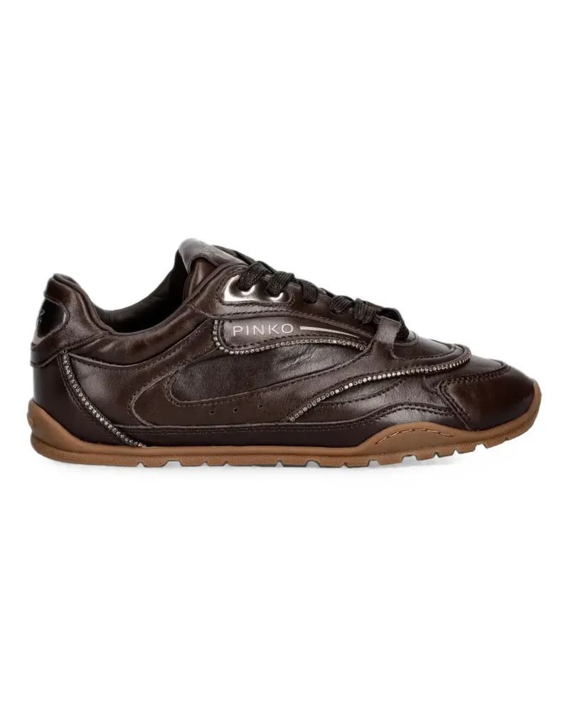 Pinko Sneakers mit Kristallen - Braun Braun