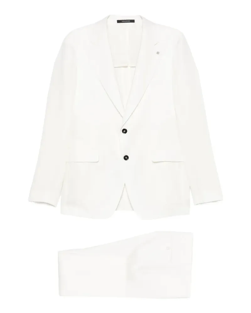 Tagliatore peak-lapel single-breasted suit - Weiß Weiß