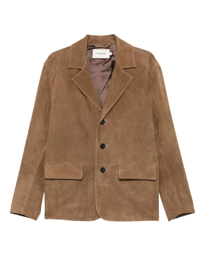 Frame Denim Wildlederjacke mit drei Knöpfen - Braun Braun